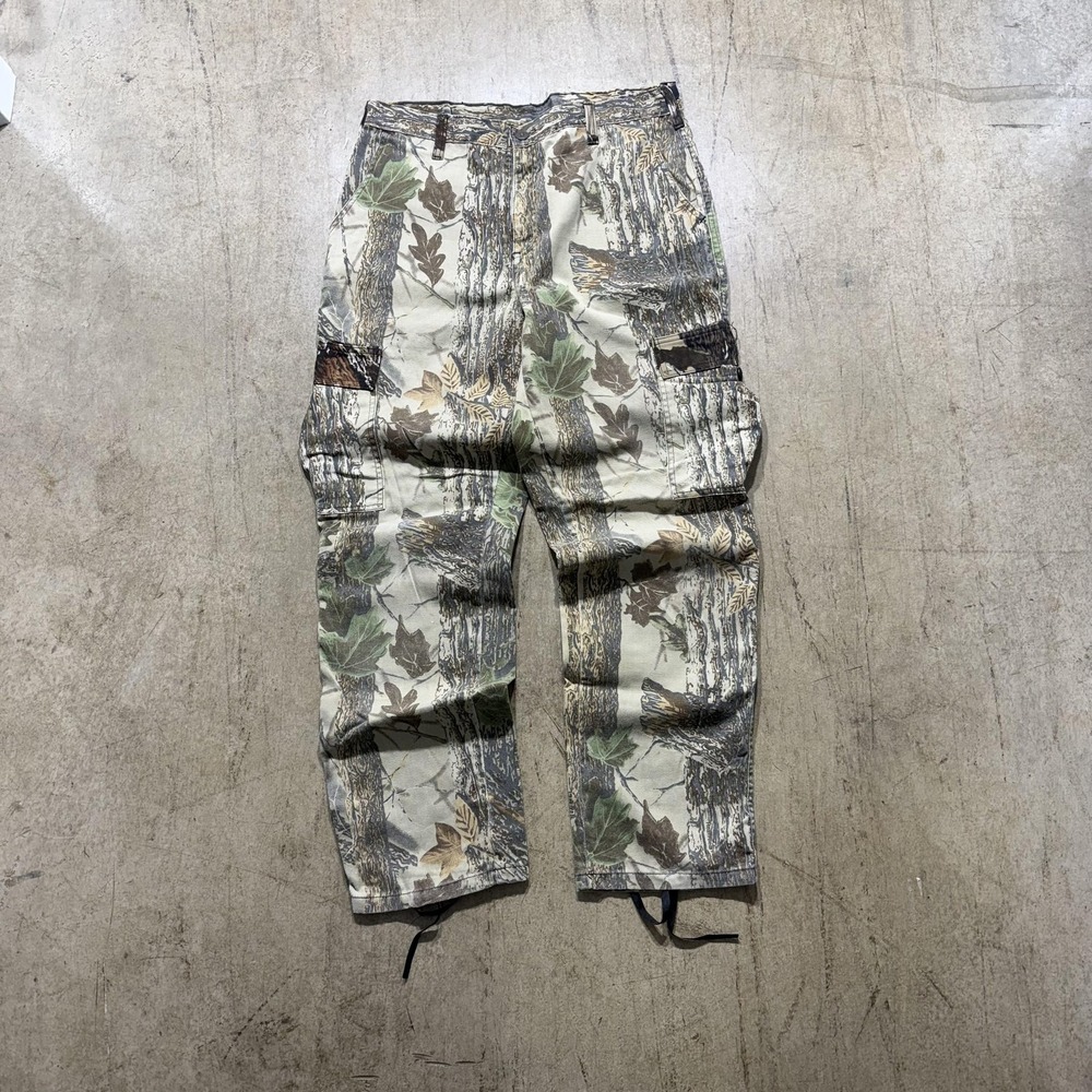 Spartan Cargo Pants Mens Large Camo Hunting Outdoor Drawstring Hem Multicolor